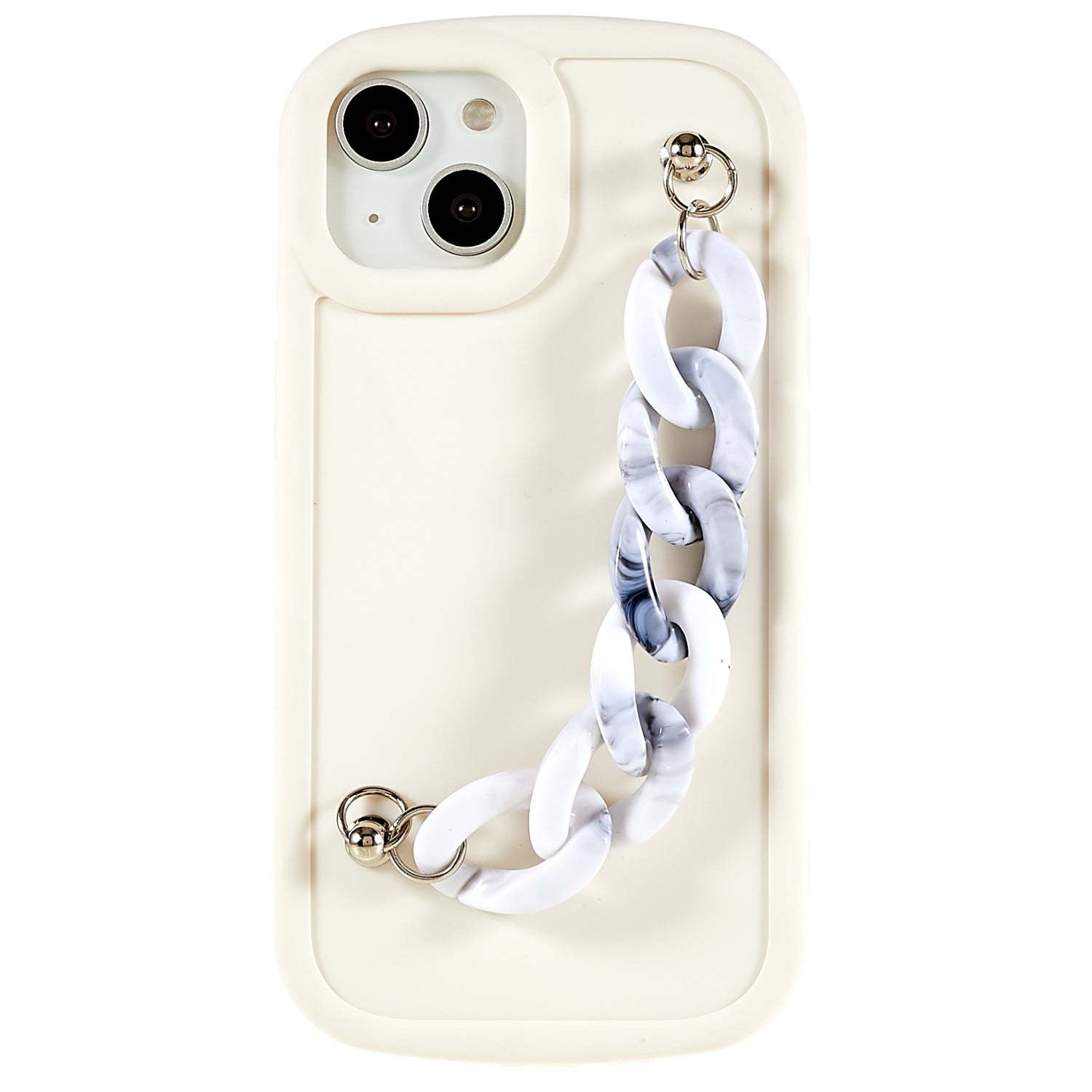 For iPhone 14 Plus TPU Phone Case with Chain Matte Surface Anti-Drop Phone Cover For iPhone 14 Plus TPU Phone Case with Chain Matte Surface Anti-Drop Phone Cover